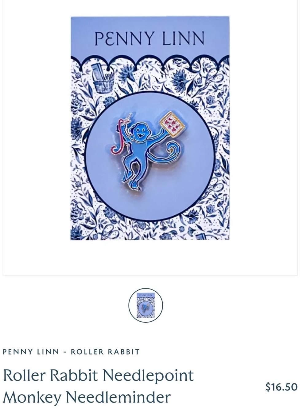 Penny Linn Roller Rabbit Monkey Needle Minder